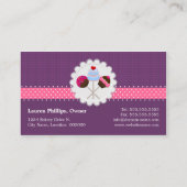 Elegant Cake Poppen in Paars  Visitekaartje (Achterkant)