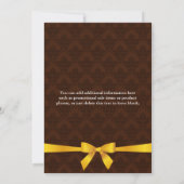 Elegant Cake Poppen & Ribbon Damask Kaart (Achterkant)