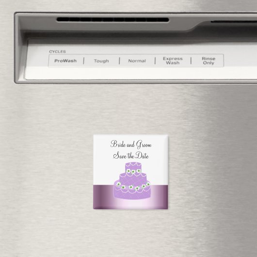 Elegant Cake Save the Date Magneet (Insitu (Vaatwasser))