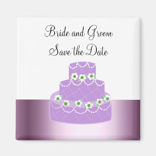 Elegant Cake Save the Date Magneet