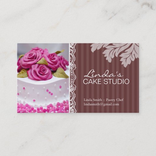 ELEGANT CAKE | VISITEKAARTJE BAKERY (Voorkant)