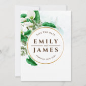 Elegant Cala Lily Budget Wedding Kaart (Achterkant)