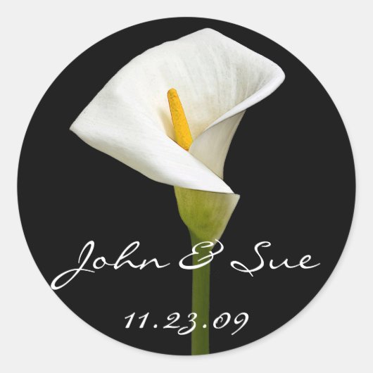 Elegant Cala Lily - Sticker (Voorkant)