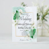 Elegant calla lilies bruiloft kaart (Staand voorkant)