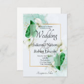 Elegant calla lilies bruiloft kaart (Voorkant / Achterkant)