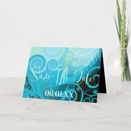 Elegant Calla Lily BlueBerry Swirls (Voorkant)