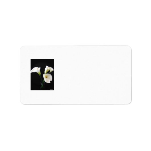 Elegant Calla Lily Flowers 12 Etiket (Voorkant)