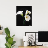 Elegant Calla Lily Flowers 12 Poster (Thuiskantoor)