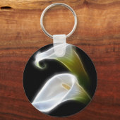 Elegant Calla Lily Flowers 4 Modern Sleutelhanger (Voorkant)