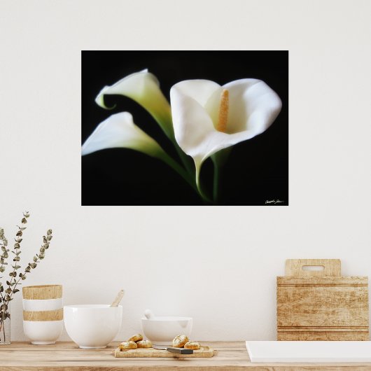 Elegant Calla Lily Flowers 9 Poster (Keuken)