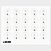 Elegant Calla Lily gepersonaliseerd Ronde Sticker (Vel)