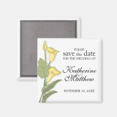 Elegant Calla Lily in geel sparen de Datum Magnet (Voorkant / Achterkant)