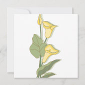 Elegant Calla Lily in Geel Vrijgezellenfeest Kaart (Achterkant)