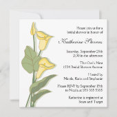 Elegant Calla Lily in Geel Vrijgezellenfeest Kaart (Voorkant)