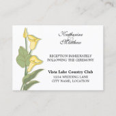 Elegant Calla Lily in Gele Ontvangers Kaarten (Voorkant)