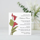 Elegant Calla Lily in Magenta Vrijgezellenfeest Kaart (Staand voorkant)