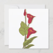 Elegant Calla Lily in Magenta Vrijgezellenfeest Kaart (Achterkant)