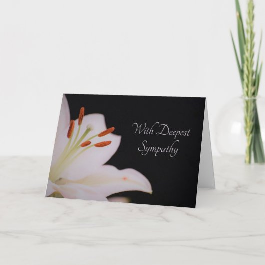 Elegant Calla Lily Sympathie Kaart (Voorkant)