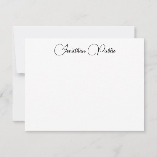 Elegant Calligraded Name Trendy Script Sjabloon (Achterkant)