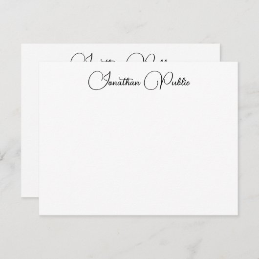 Elegant Calligraded Name Trendy Script Sjabloon (Voorkant / Achterkant)