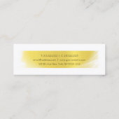 Elegant Calligraded Trendy Gold Professional Luxe Mini Visitekaartje (Achterkant)