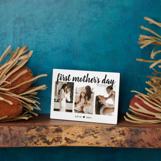 Elegant Calligrafie 3 Foto Moederdag Keepomwille Fotoplaat (Zijkant)