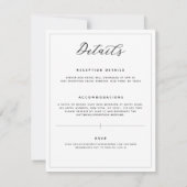 Elegant Calligrafie All-in-One Wedding Invitation (Achterkant)