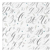 Elegant Calligrafie Alphabet Acrylische Kunst