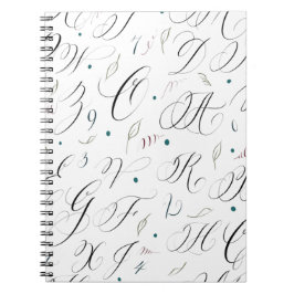 Elegant Calligrafie Alphabet Spiral Note Book Notitieboek