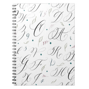Elegant Calligrafie Alphabet Spiral Note Book Notitieboek