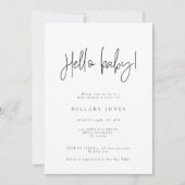 Elegant Calligrafie | BABY SHOWER HALLO BABY Kaart (Voorkant)