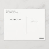 Elegant Calligrafie Bedankt Briefkaart (Achterkant)