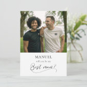 Elegant calligrafie Beste voorstel kaart (Staand voorkant)