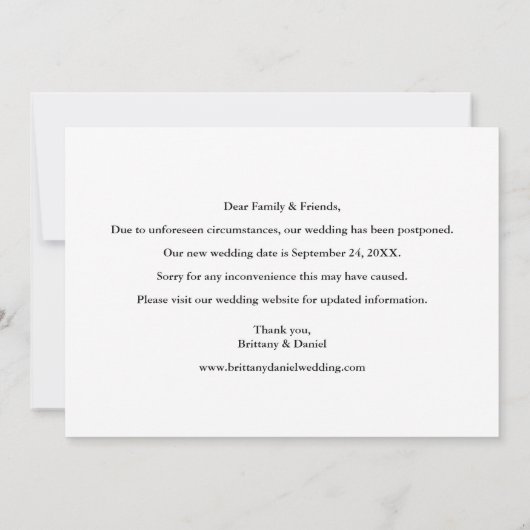 Elegant Calligrafie bewaart de nieuwe Datum Fotoka Save The Date (Achterkant)