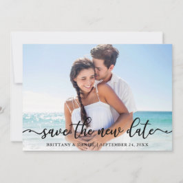 Elegant Calligrafie bewaart de nieuwe Datum Fotoka Save The Date