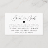 Elegant Calligrafie Book Request Enclosure Card Plaatskaartje (Voorkant)