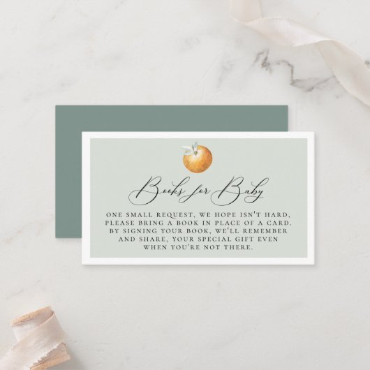 Elegant Calligrafie Book Request Enclosure Card Plaatskaartje (Voorkant / Achterkant in situ)