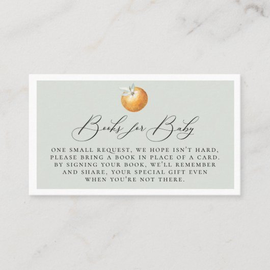 Elegant Calligrafie Book Request Enclosure Card Plaatskaartje (Voorkant)