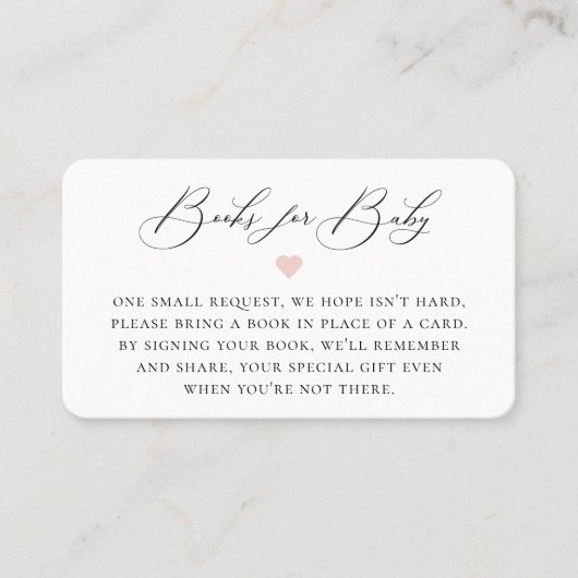 Elegant Calligrafie Book Request Enclosure Card Plaatskaartje (Voorkant)