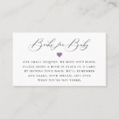 Elegant Calligrafie Book Request Enclosure Card Plaatskaartje (Voorkant)