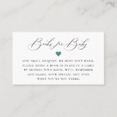 Elegant Calligrafie Book Request Enclosure Card Plaatskaartje (Voorkant)