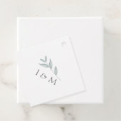 Elegant calligrafie Botanical Wedding Bedankjes Labels (In situ)