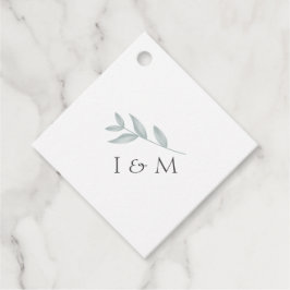 Elegant calligrafie Botanical Wedding Bedankjes Labels