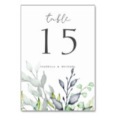 Elegant calligrafie Botanical Wedding Kaart (Achterkant)