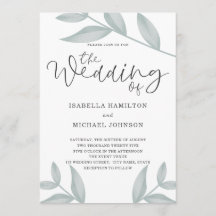 Elegant calligrafie Botanical Wedding