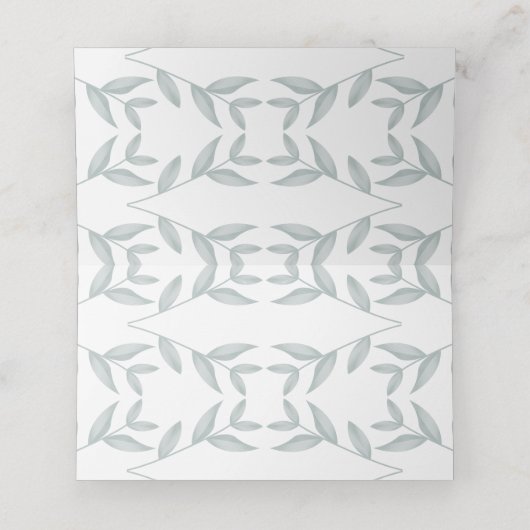 Elegant calligrafie Botanical Wedding Plaatskaartje (Binnenkant ongevouwen)