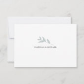 Elegant calligrafie Botanical Wedding RSVP Kaartje (Achterkant)