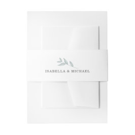 Elegant calligrafie Botanical Wedding Uitnodigingen Wikkel