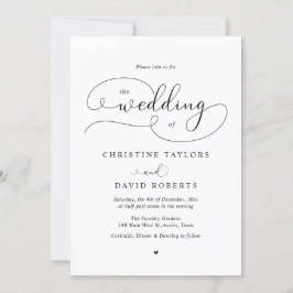 Elegant Calligrafie, Casual huwelijk Kaart