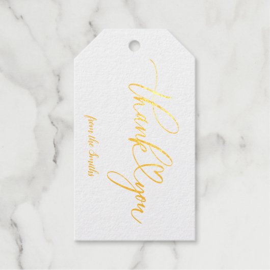 Elegant Calligrafie  Dank je wel Cadeaulabels (Voorkant)